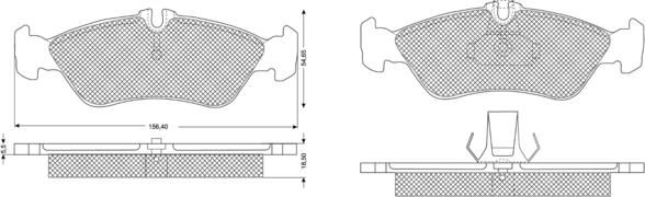 Procodis France PF1149 - Kit de plaquettes de frein, frein à disque cwaw.fr