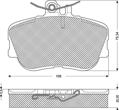 Procodis France PF1146 - Kit de plaquettes de frein, frein à disque cwaw.fr