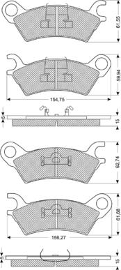 Procodis France PF1142 - Kit de plaquettes de frein, frein à disque cwaw.fr