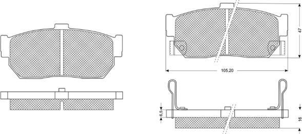 Procodis France PF1159 - Kit de plaquettes de frein, frein à disque cwaw.fr