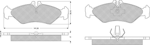 Procodis France PF1150 - Kit de plaquettes de frein, frein à disque cwaw.fr