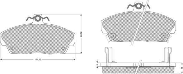 Procodis France PF1151 - Kit de plaquettes de frein, frein à disque cwaw.fr