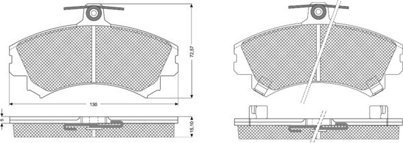 Procodis France PF1152 - Kit de plaquettes de frein, frein à disque cwaw.fr