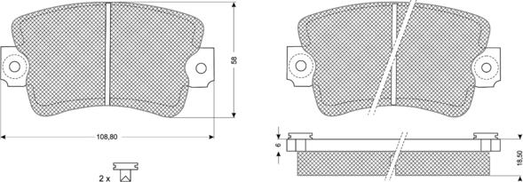 Procodis France PF1164 - Kit de plaquettes de frein, frein à disque cwaw.fr