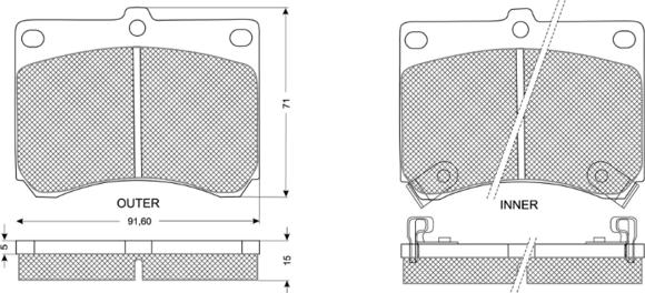 Procodis France PF1168 - Kit de plaquettes de frein, frein à disque cwaw.fr