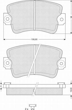 Procodis France PF1163 - Kit de plaquettes de frein, frein à disque cwaw.fr