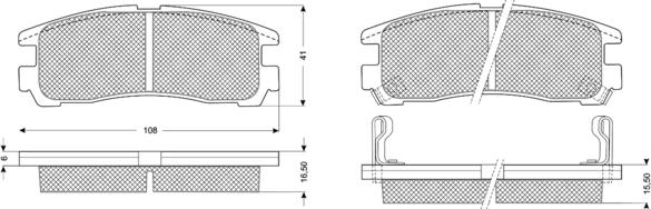 Procodis France PF1104 - Kit de plaquettes de frein, frein à disque cwaw.fr