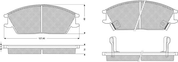 Procodis France PF1105 - Kit de plaquettes de frein, frein à disque cwaw.fr