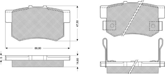 Procodis France PF1100 - Kit de plaquettes de frein, frein à disque cwaw.fr