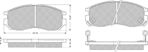 Procodis France PF1103 - Kit de plaquettes de frein, frein à disque cwaw.fr