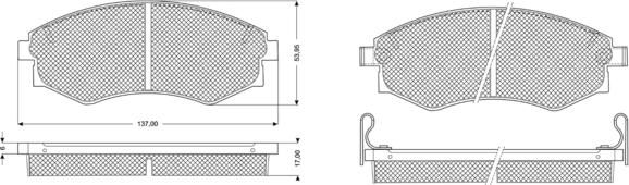 Procodis France PF1107 - Kit de plaquettes de frein, frein à disque cwaw.fr