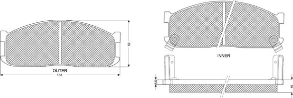 Procodis France PF1117 - Kit de plaquettes de frein, frein à disque cwaw.fr