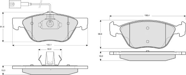 Procodis France PF11841 - Kit de plaquettes de frein, frein à disque cwaw.fr