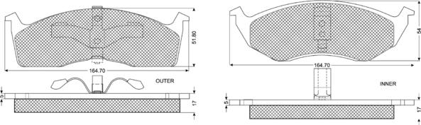 Procodis France PF1181 - Kit de plaquettes de frein, frein à disque cwaw.fr