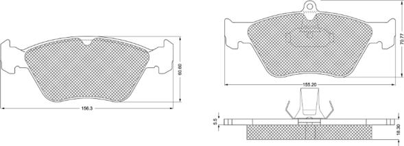 Procodis France PF1188 - Kit de plaquettes de frein, frein à disque cwaw.fr