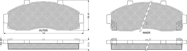 Procodis France PF1183 - Kit de plaquettes de frein, frein à disque cwaw.fr