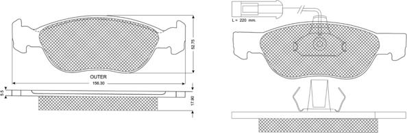 Procodis France PF1187 - Kit de plaquettes de frein, frein à disque cwaw.fr