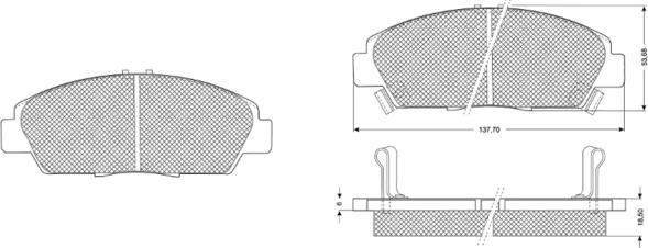 Procodis France PF1138 - Kit de plaquettes de frein, frein à disque cwaw.fr