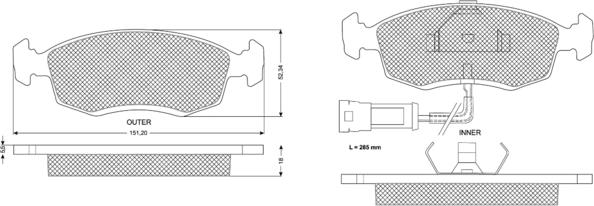 Procodis France PF1133 - Kit de plaquettes de frein, frein à disque cwaw.fr