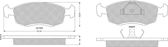 Procodis France PF1132 - Kit de plaquettes de frein, frein à disque cwaw.fr