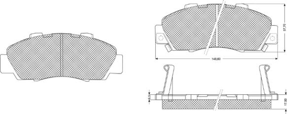 Procodis France PF1137 - Kit de plaquettes de frein, frein à disque cwaw.fr