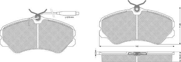 Procodis France PF1124 - Kit de plaquettes de frein, frein à disque cwaw.fr