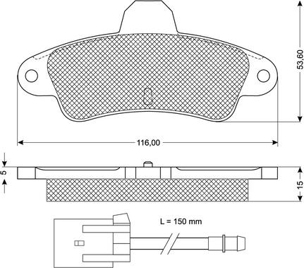 Procodis France PF11201 - Kit de plaquettes de frein, frein à disque cwaw.fr