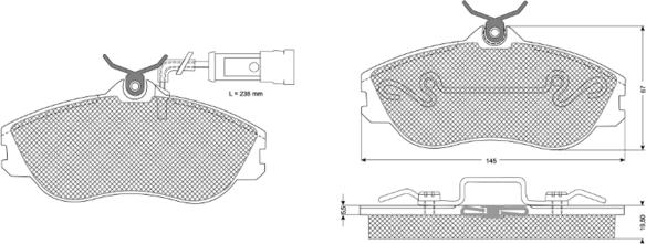 Procodis France PF1128 - Kit de plaquettes de frein, frein à disque cwaw.fr