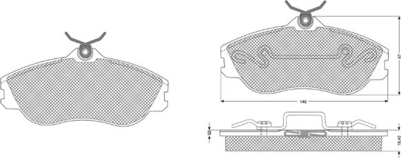 Procodis France PF1127 - Kit de plaquettes de frein, frein à disque cwaw.fr