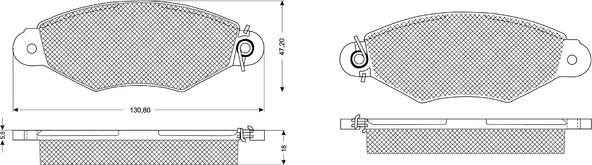 Procodis France PF1175 - Kit de plaquettes de frein, frein à disque cwaw.fr