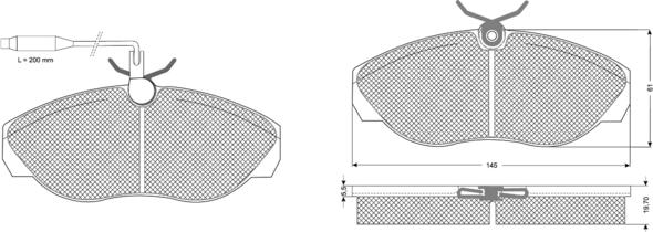 Procodis France PF1172 - Kit de plaquettes de frein, frein à disque cwaw.fr