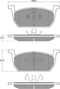 Procodis France PF1873 - Kit de plaquettes de frein, frein à disque cwaw.fr