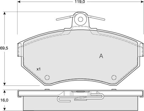 Procodis France PF1394 - Kit de plaquettes de frein, frein à disque cwaw.fr