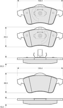 Procodis France PF1391 - Kit de plaquettes de frein, frein à disque cwaw.fr