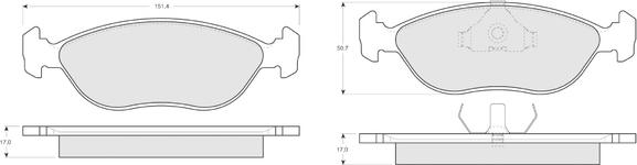 Procodis France PF1398 - Kit de plaquettes de frein, frein à disque cwaw.fr