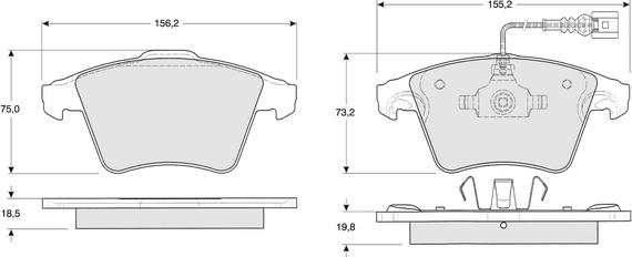 Procodis France PF1393 - Kit de plaquettes de frein, frein à disque cwaw.fr