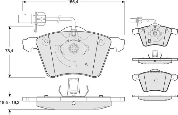 Procodis France PF1392 - Kit de plaquettes de frein, frein à disque cwaw.fr