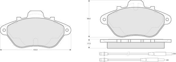 Procodis France PF1345 - Kit de plaquettes de frein, frein à disque cwaw.fr