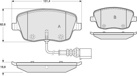 Procodis France PF13591 - Kit de plaquettes de frein, frein à disque cwaw.fr