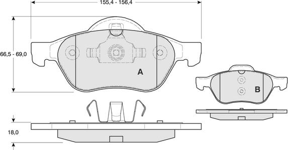 Procodis France PF1351 - Kit de plaquettes de frein, frein à disque cwaw.fr