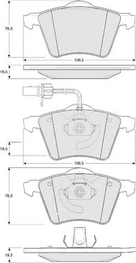 Procodis France PF1358 - Kit de plaquettes de frein, frein à disque cwaw.fr