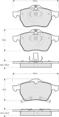 Procodis France PF1357 - Kit de plaquettes de frein, frein à disque cwaw.fr