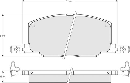 Procodis France PF1369 - Kit de plaquettes de frein, frein à disque cwaw.fr