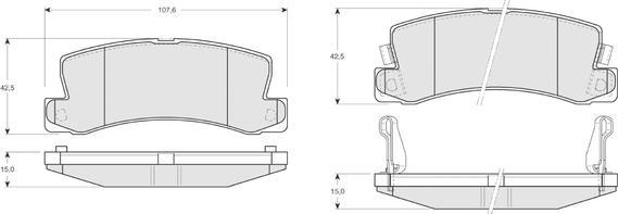 Procodis France PF1366 - Kit de plaquettes de frein, frein à disque cwaw.fr