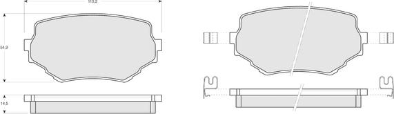 Procodis France PF1360 - Kit de plaquettes de frein, frein à disque cwaw.fr