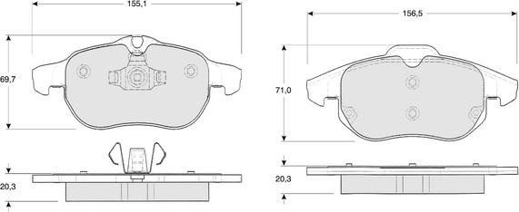 Procodis France PF1304 - Kit de plaquettes de frein, frein à disque cwaw.fr