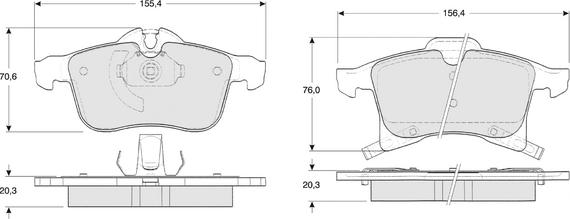 Procodis France PF1300 - Kit de plaquettes de frein, frein à disque cwaw.fr