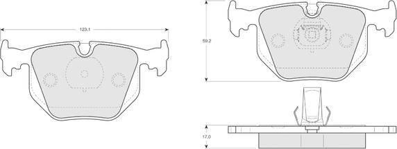 Procodis France PF1319 - Kit de plaquettes de frein, frein à disque cwaw.fr