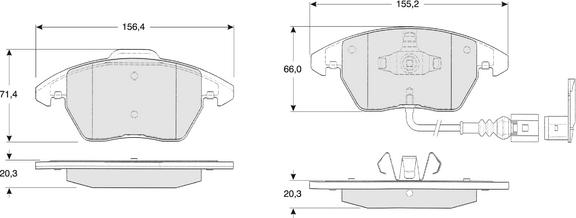 Procodis France PF1311 - Kit de plaquettes de frein, frein à disque cwaw.fr