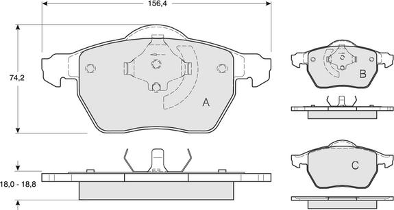 Procodis France PF13131 - Kit de plaquettes de frein, frein à disque cwaw.fr